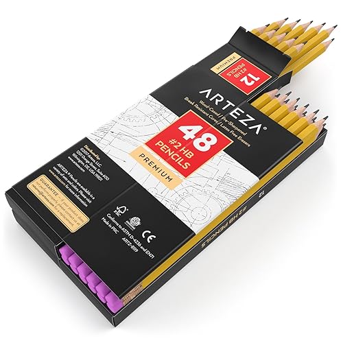 Pack of 48 HB Graphite Pencils for School and Office