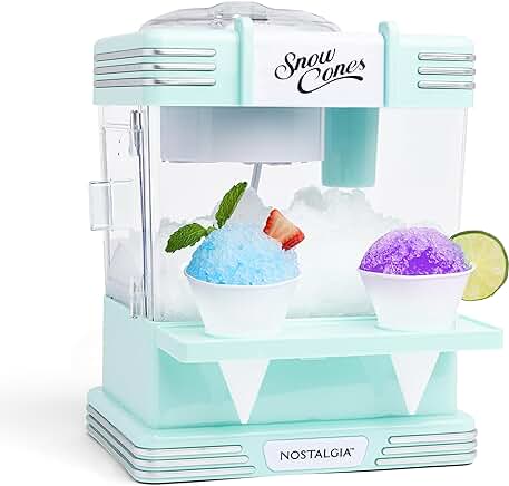 Retro Snow Cone Machine with Cups and Scoop