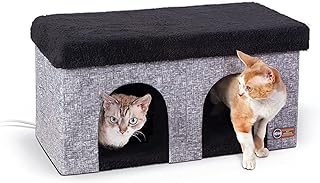 Thermo-Kitty Duplex Cat House in Gray