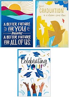 Graduation Card Set with Envelopes, Pack of 3