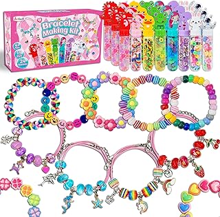 24-Pack Unicorn Charm Bracelet Making Kit for Kids