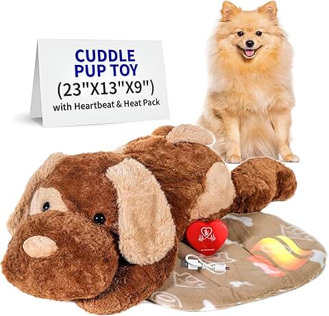 Cuddle Pup Toy with Heartbeat and Heat Pack