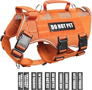 Mesh Dog Harness with Patches and Handle