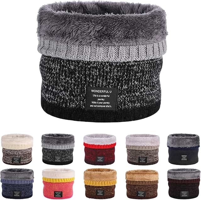 Winter Knitted Neck Gaiter for Men and Women