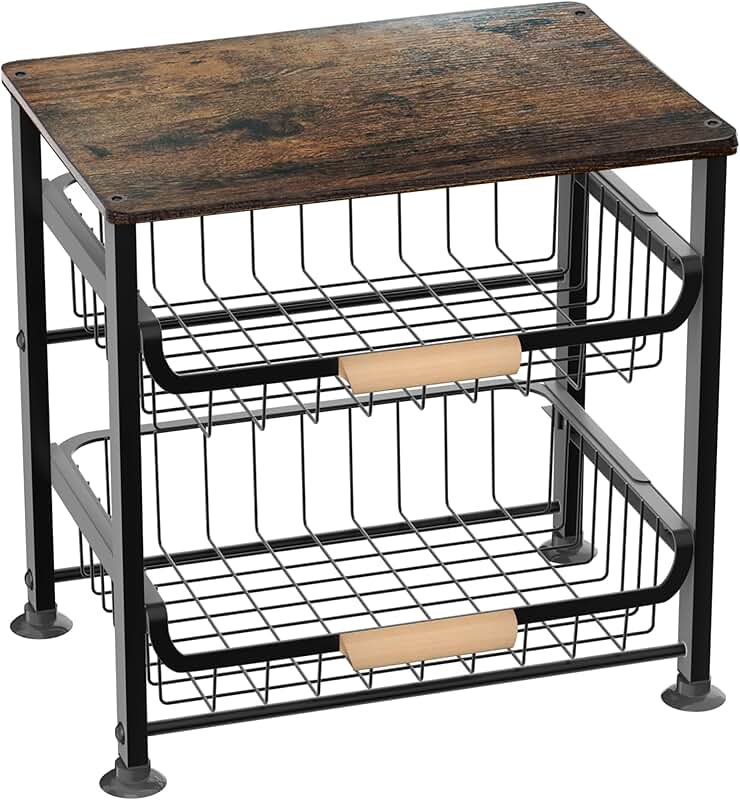 Three-layer kitchen fruit and snack storage basket