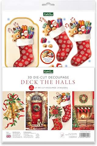 Deck The Halls Christmas Decoupage Sheets Pack