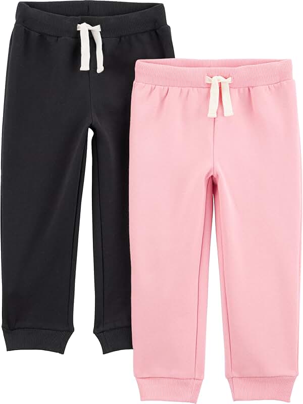 Girls' two-pack fleece joggers