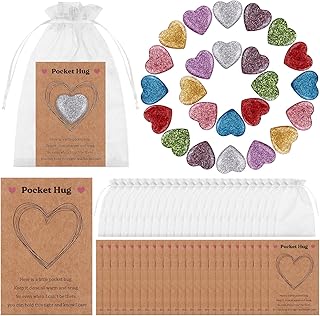 96 Heart Crystal Token Sets with Cards and Bag