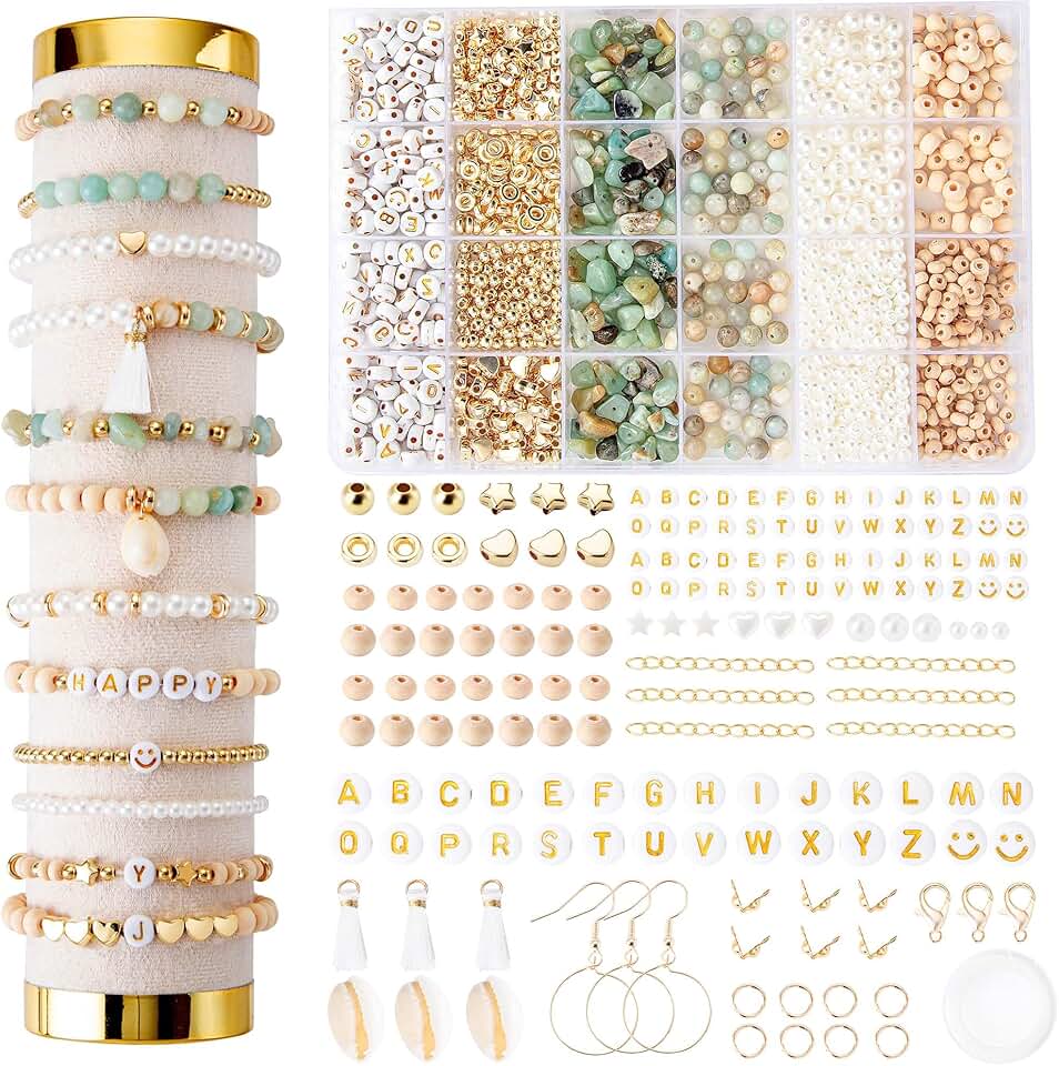 Natural Stone Beads Jewelry Making Kit for DIY Crafts