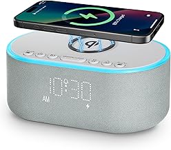 Wireless Charging Alarm Clock with Bluetooth and FM Radio