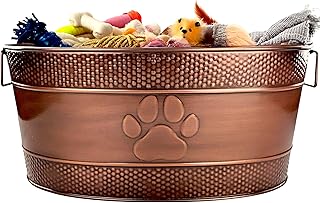 Durable Metal Dog Toy and Storage Bin