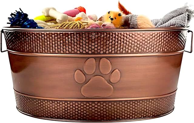 Durable Metal Dog Toy and Storage Bin