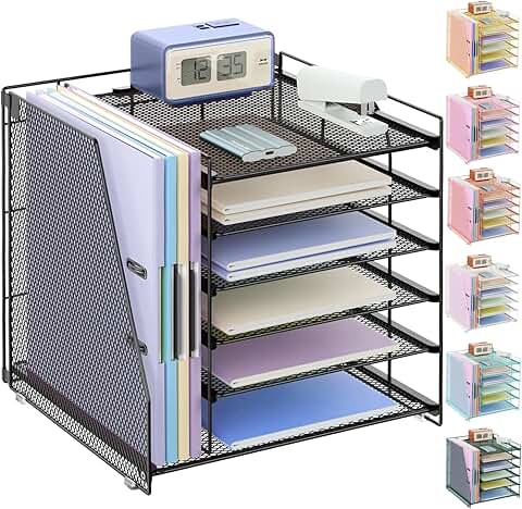 6-Tier Paper and Document Organizer for Desk