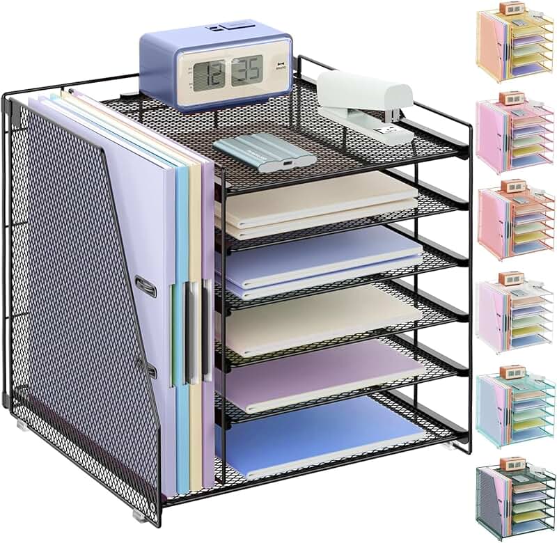 6-Tier Paper and Document Organizer for Desk