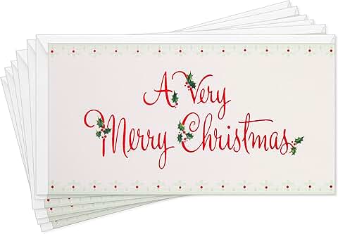 Set of 6 Christmas Money and Gift Card Holders