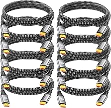 10-Pack 10FT HDMI Cables for 8K and 4K Gaming