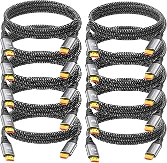 10-Pack 10FT HDMI Cables for 8K and 4K Gaming