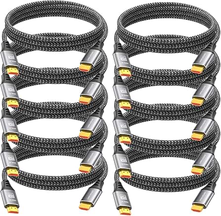 10-Pack 10FT HDMI Cables for 8K and 4K Gaming