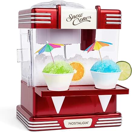 Retro Snow Cone Shaved Ice Machine with Cups