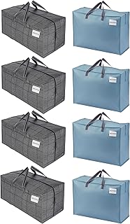 Eight heavy-duty moving bags with straps and handles