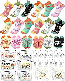 48 Pcs Christmas Gift Set with Socks, Bag, Keychain, Card
