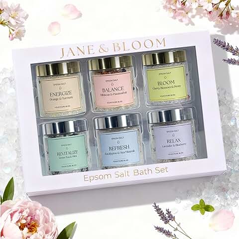 Epsom Salt Bath Gift Set with Aromatherapy Blends