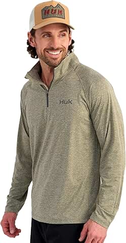 Men's Lightweight 1/4 Zip Long Sleeve Pullover with UPF Sun Protection