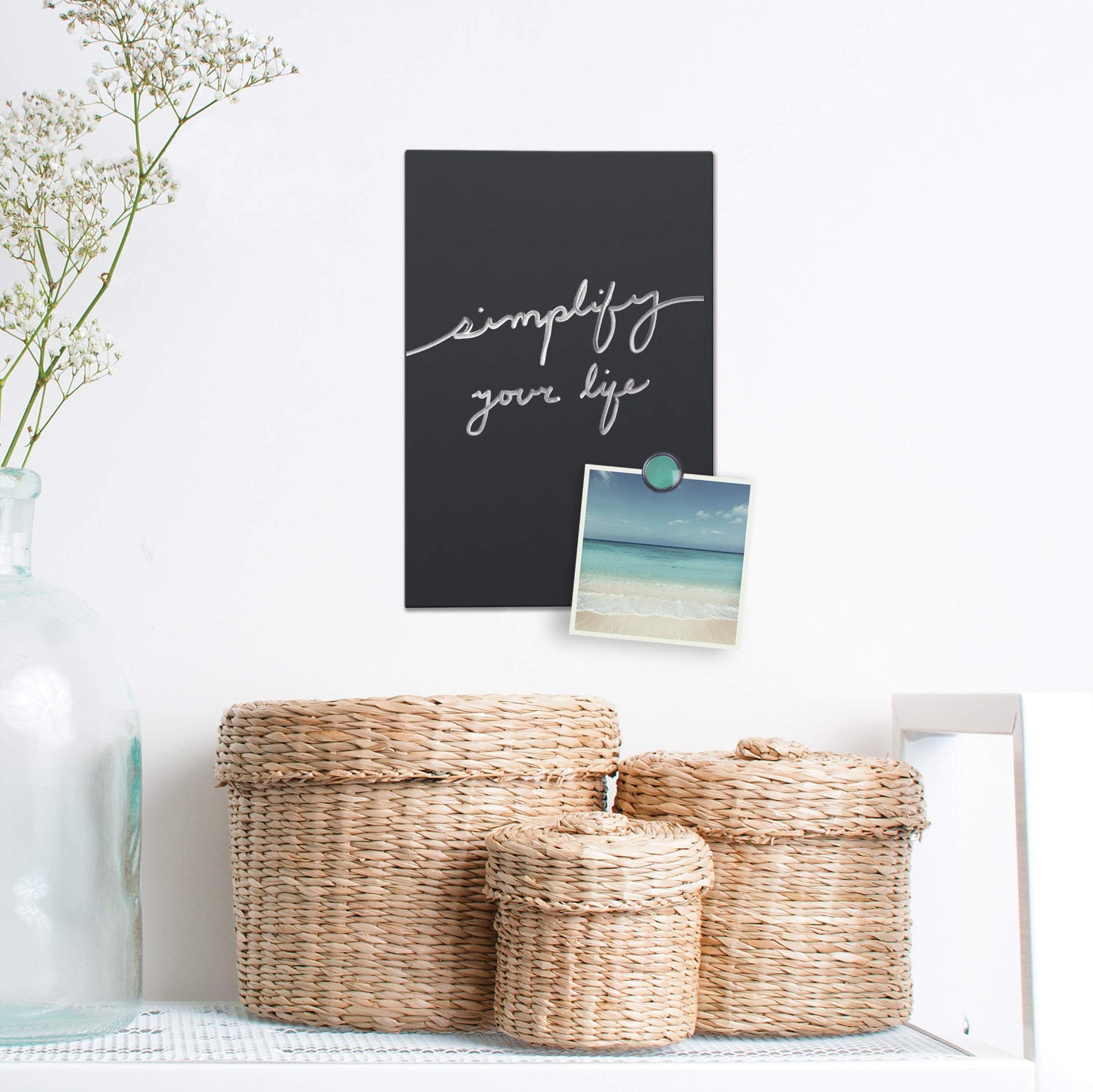 Magnetic Chalkboard, 11" x 15.5", Frameless, Matte Surface