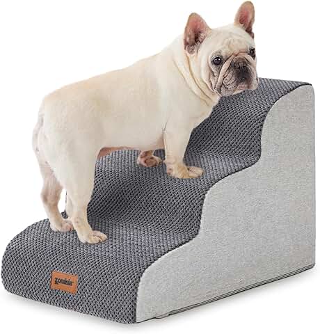 Pet stairs for small dogs, 3-step ramp, non-slip