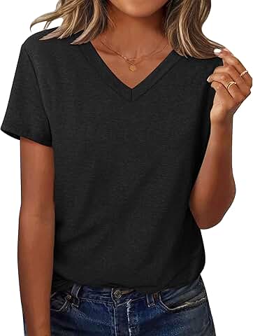 Women’s Short Sleeve V-Neck Tee Shirt