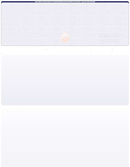 Blank Check Stock, 500 Sheets, Standard Letter Size