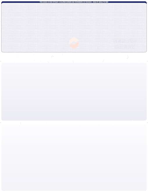Blank Check Stock, 500 Sheets, Standard Letter Size