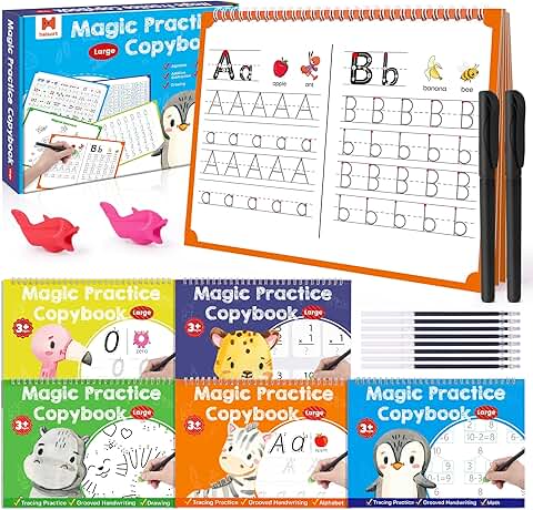 Large Reusable Handwriting Practice Books for Kids Age 3-8