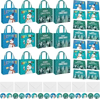 48 Large Christmas Gift Bags with Cards and Stickers