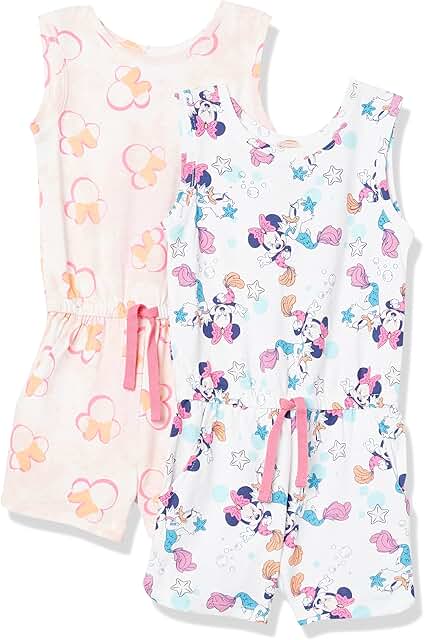 Girls' Knit Sleeveless Rompers Pack of 2