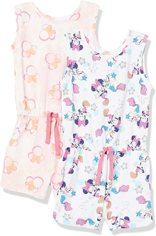Girls' Knit Sleeveless Rompers Pack of 2