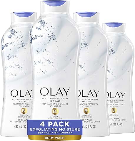 Daily Sea Salt Exfoliating Body Wash, 22 oz, 4 Pack