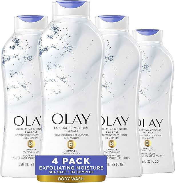 Daily Sea Salt Exfoliating Body Wash, 22 oz, 4 Pack