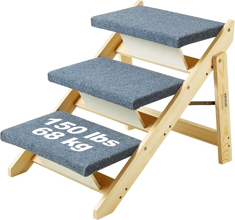 Wooden Pet Stairs and Ramp for Small to Large Pets