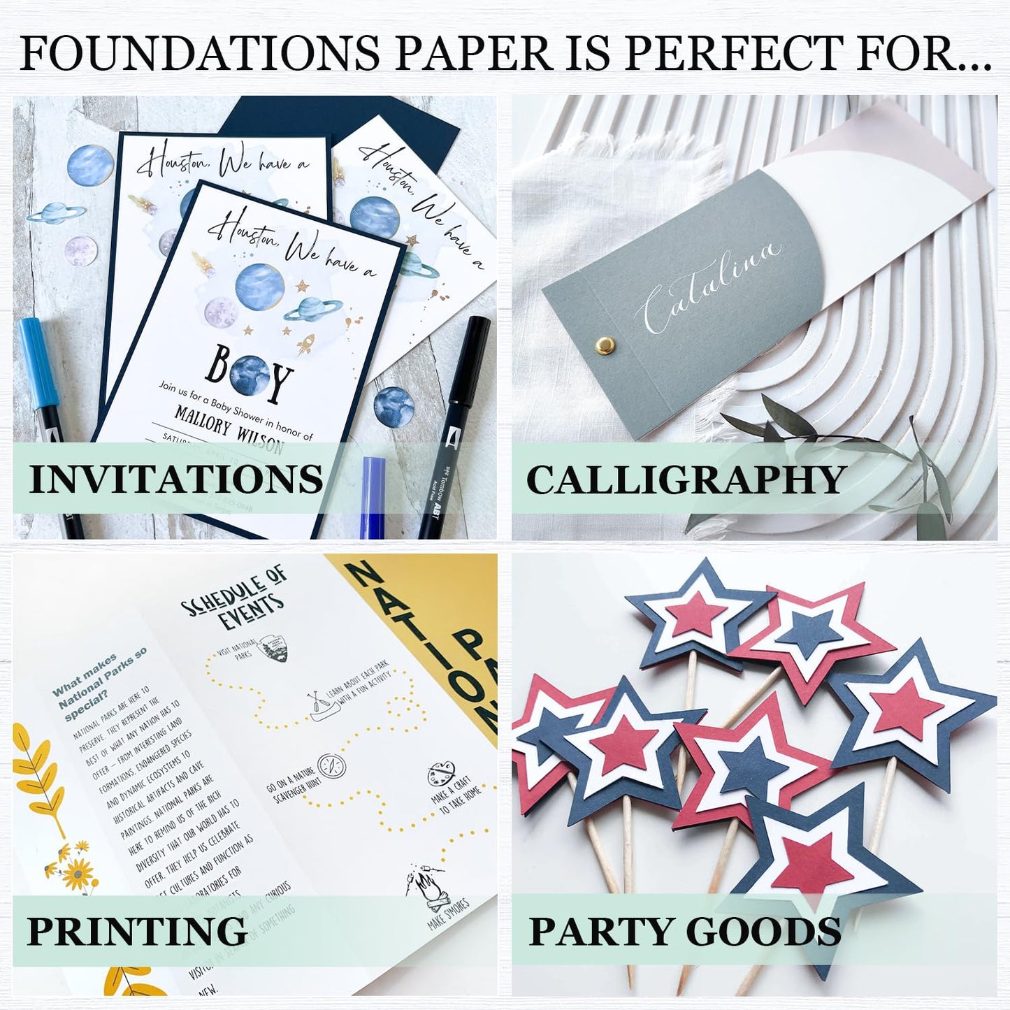 Green Recycled Cardstock Paper, 25 Sheets, 12x12, 80lb