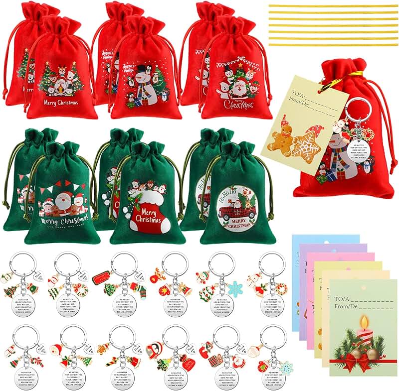 36 Thank You Gifts for Nurses with Keychain and Gift Bags