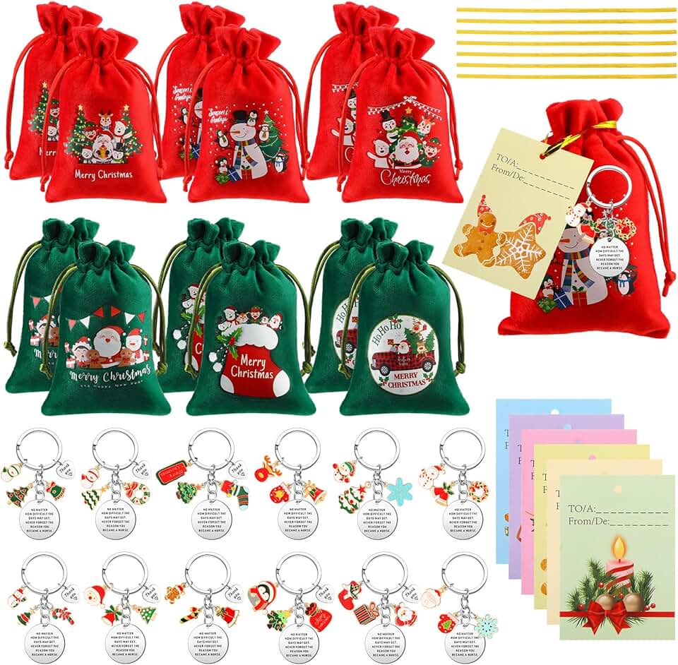 36 Thank You Gifts for Nurses with Keychain and Gift Bags