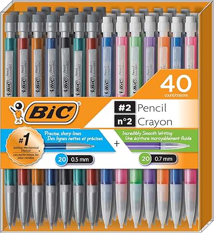 40-pack of assorted colored mechanical pencils