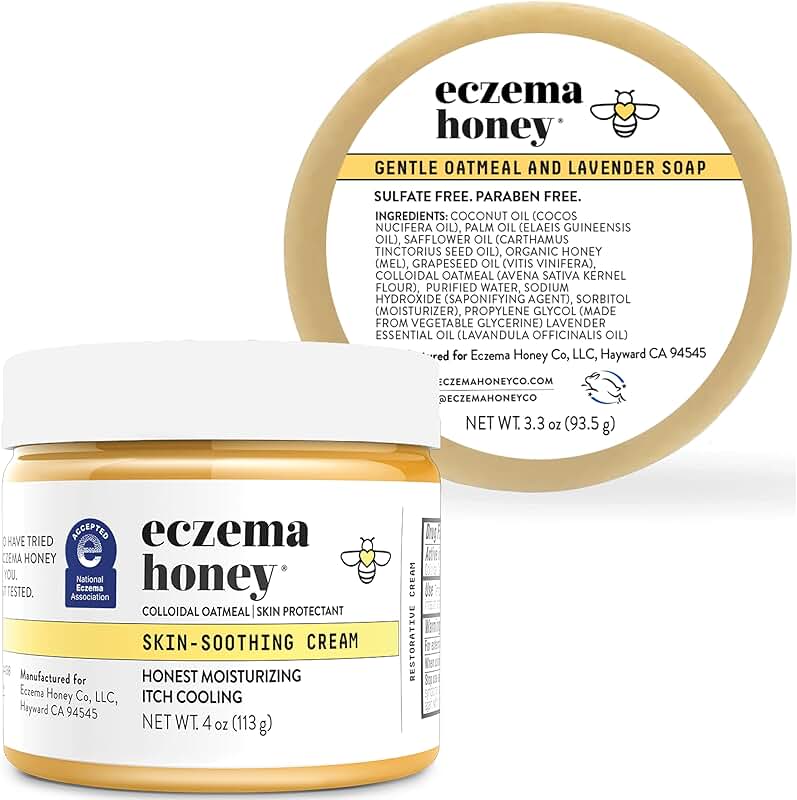 Skin-Soothing Cream and Oatmeal Lavender Soap Bundle