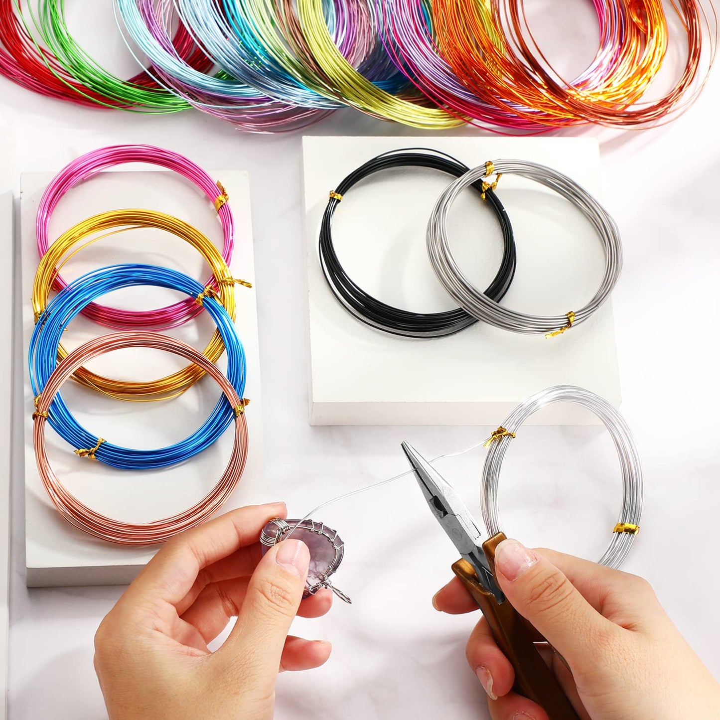 Multi-Colored Aluminum Jewelry Wire for Craft and Beading