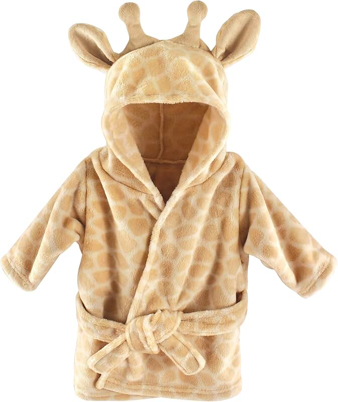 Soft unisex baby animal face bathrobe