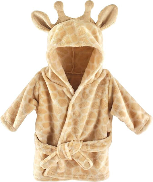 Soft unisex baby animal face bathrobe