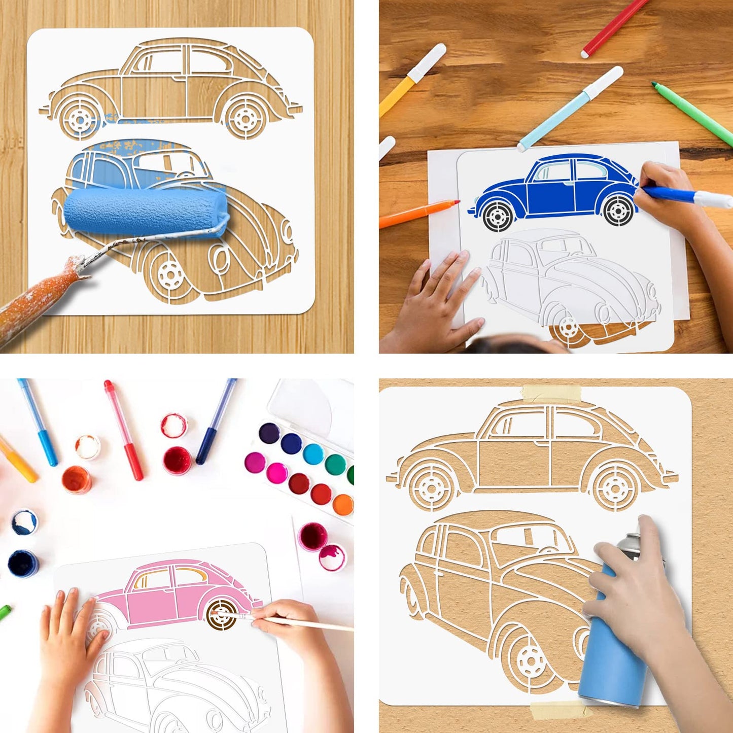Reusable Leaf Stencils Set 11.8x11.8 Inches