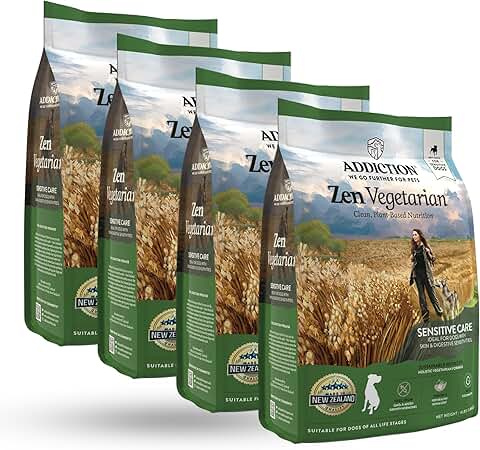 Vegetarian Dry Dog Food for Sensitive Dogs, 4lb