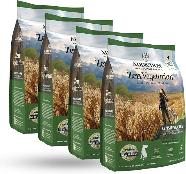 Vegetarian Dry Dog Food for Sensitive Dogs, 4lb